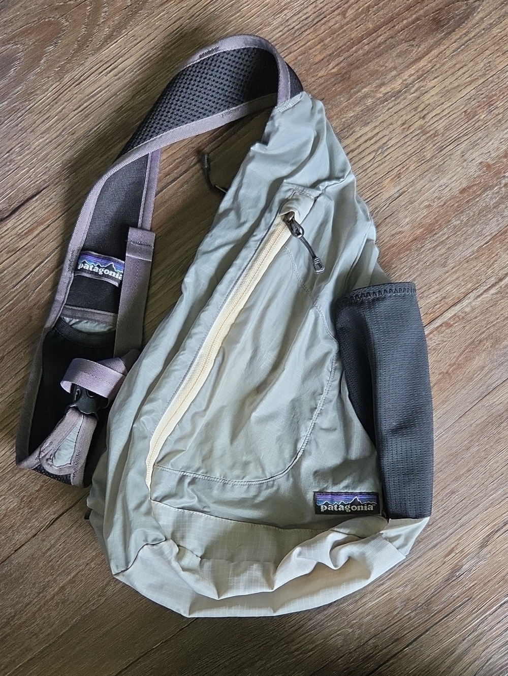 Patagonia Light Gray Sling Bag Backpack